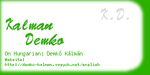 kalman demko business card
